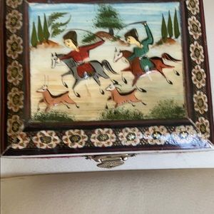 Handmade Persian khatam jewelry box